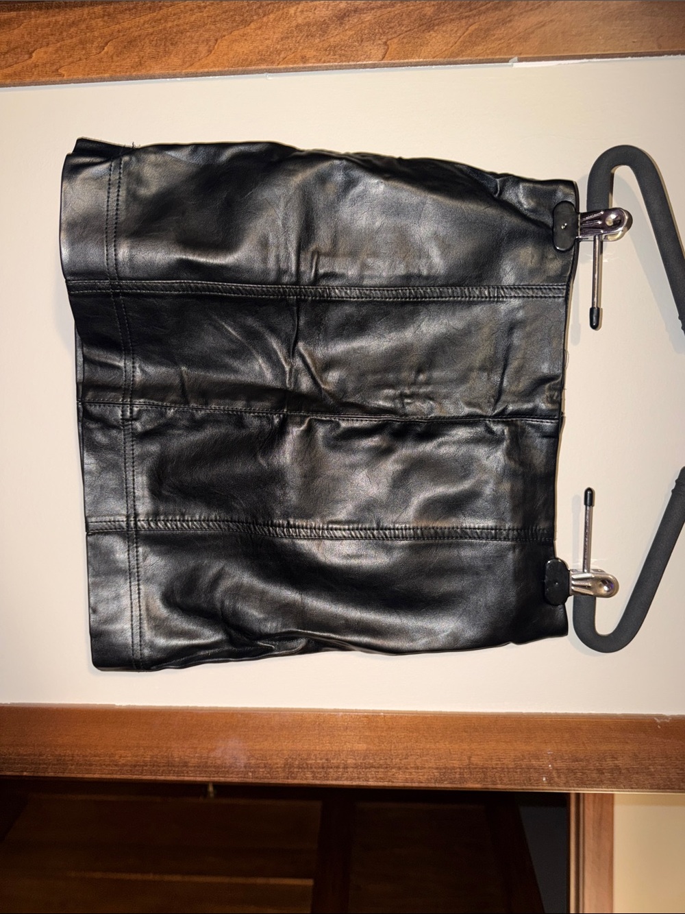 Jolt Black Faux Leather Mini Skirt